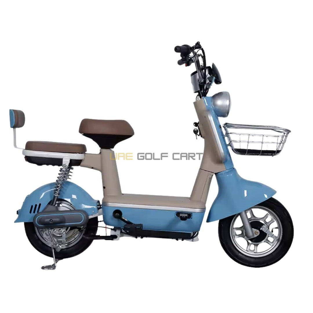 48V 450W Two-Seat Electric Pedal Scooter with Basket - Electric Bikes - Photo 9 | UAE Golf Cart