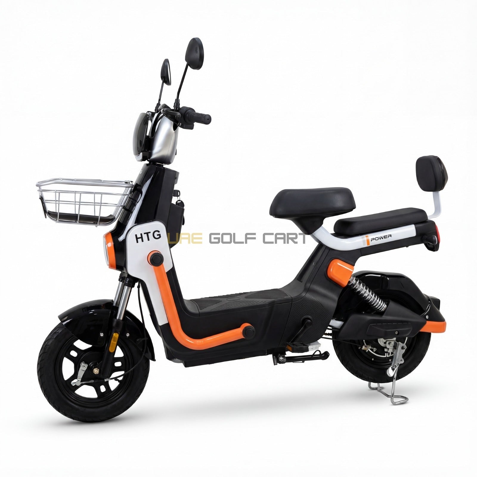 48V 500W 2-Seat Electric Scooter with Removable Battery, 14" Tires, 40 km/h Max Speed - Electric Grocery Bike - Close Up | UAE Golf Cart