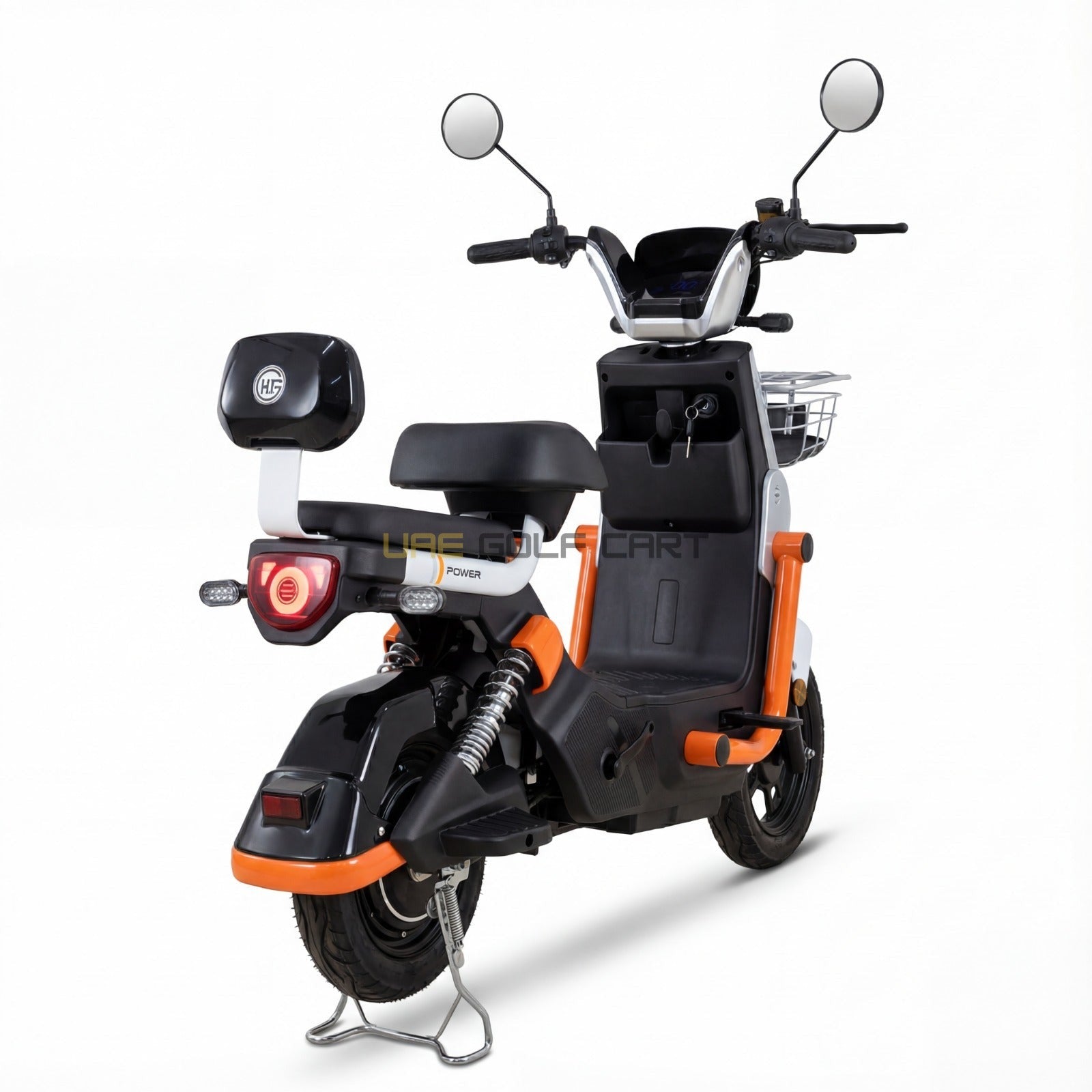 48V 500W 2-Seat Electric Scooter with Removable Battery, 14" Tires, 40 km/h Max Speed - Electric Grocery Bike - Photo 4 | UAE Golf Cart
