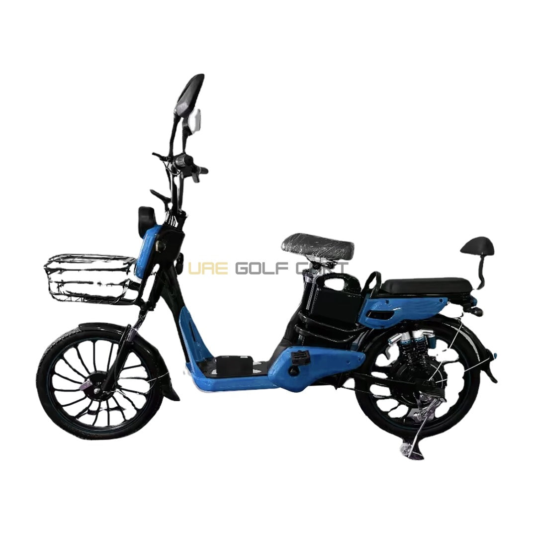 48V 500W Electric Bike with 20Ah Battery, 34 km/h Top Speed, 2βSeater Foldable Grocery Delivery Bike - Electric Grocery Bike | UAE Golf Cart