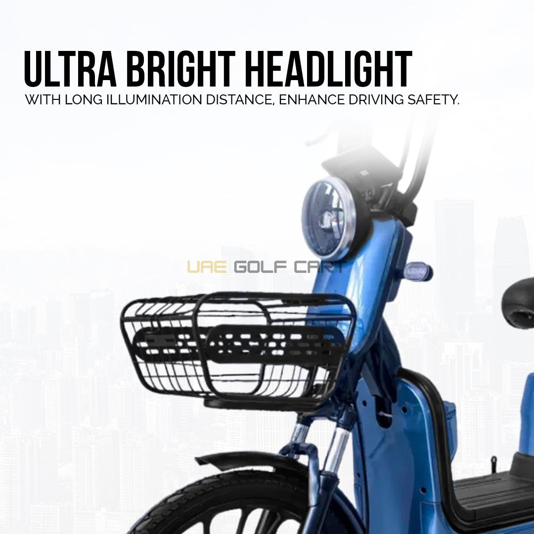 48V 500W Electric Bike with 20Ah Battery, 34 km/h Top Speed, 2‑Seater Foldable Grocery Delivery Bike - Electric Grocery Bike - Photo 7 | UAE Golf Cart