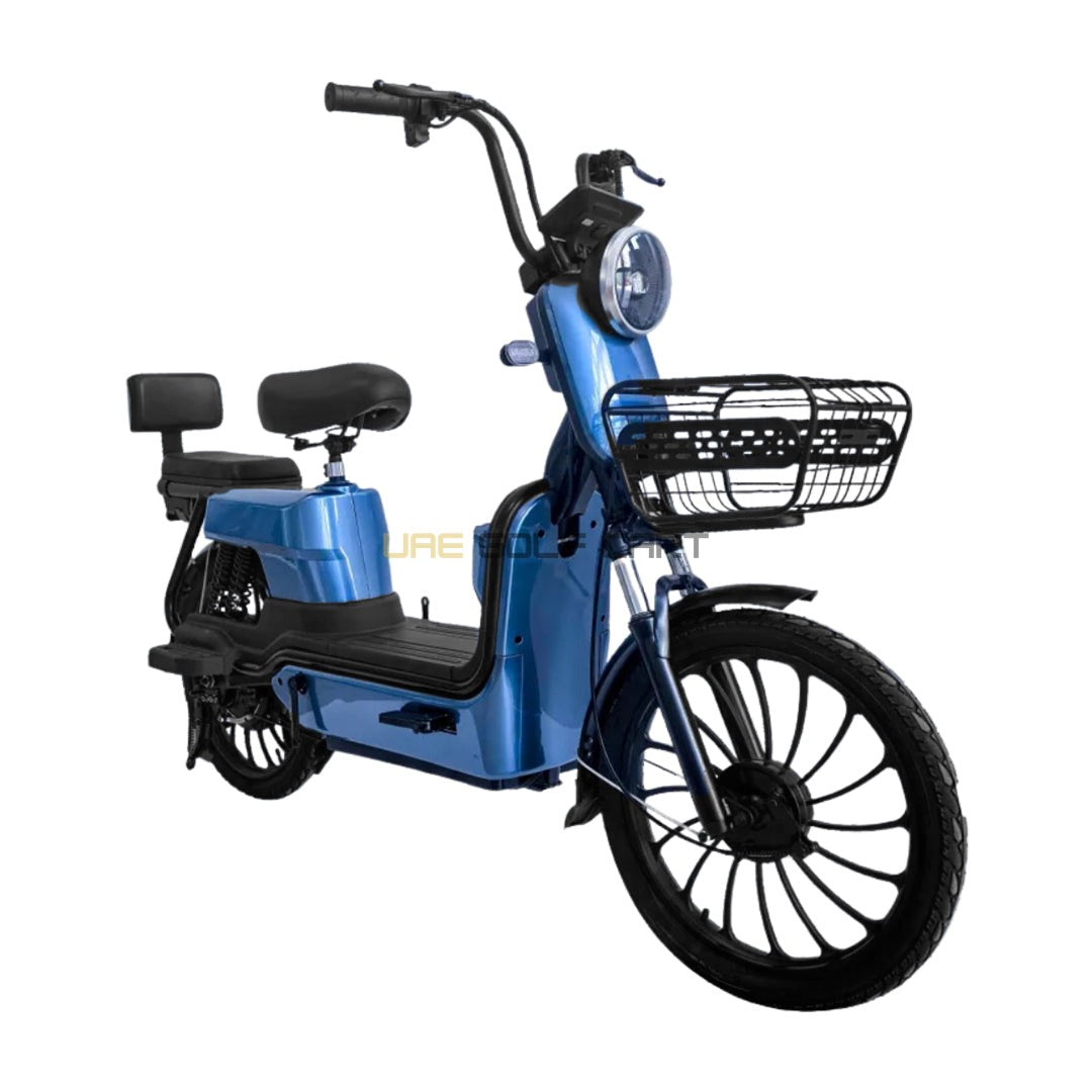 Buy 48V 500W Electric Bike with 20Ah Battery, 34 km/h Top Speed, 2βSeater Foldable Grocery Delivery Bike - Electric Grocery Bike at UAE Golf Cart