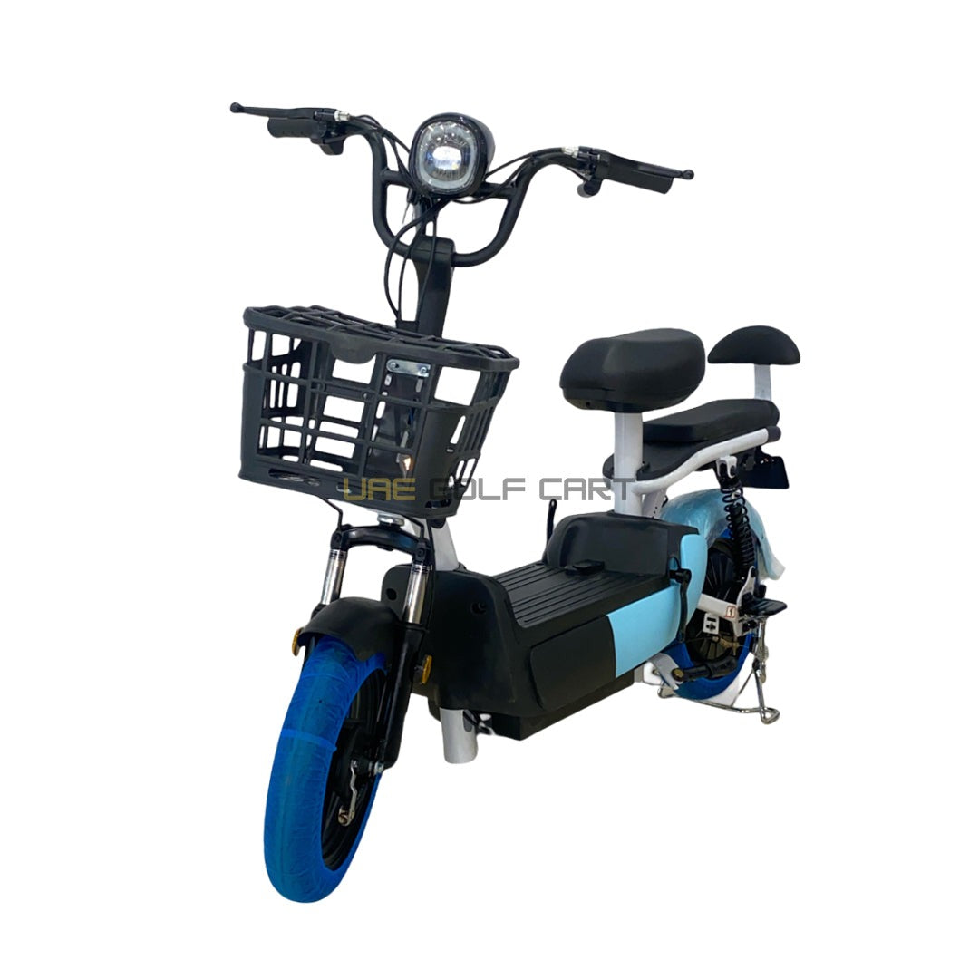 48V 500W Electric Scooter with Pedal Assist, 14-inch Tires, Dual Seats, 200kg Load, 25km Range - Electric Grocery Bike - Photo 12 | UAE Golf Cart