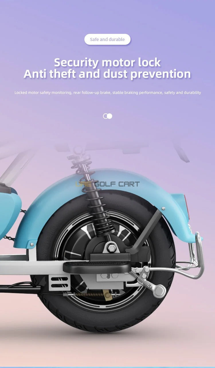 48V 500W Electric Scooter with Pedal Assist, 14-inch Tires, Dual Seats, 200kg Load, 25km Range - Electric Grocery Bike - Photo 36 | UAE Golf Cart