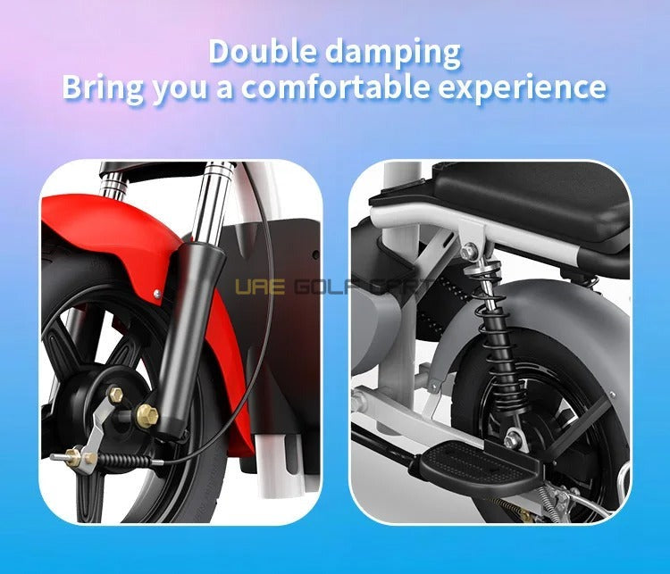 48V 500W Electric Scooter with Pedal Assist, 14-inch Tires, Dual Seats, 200kg Load, 25km Range - Electric Grocery Bike - Photo 37 | UAE Golf Cart