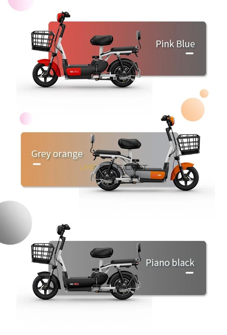 48V 500W Electric Scooter with Pedal Assist, 14-inch Tires, Dual Seats, 200kg Load, 25km Range - Electric Grocery Bike - Photo 40 | UAE Golf Cart
