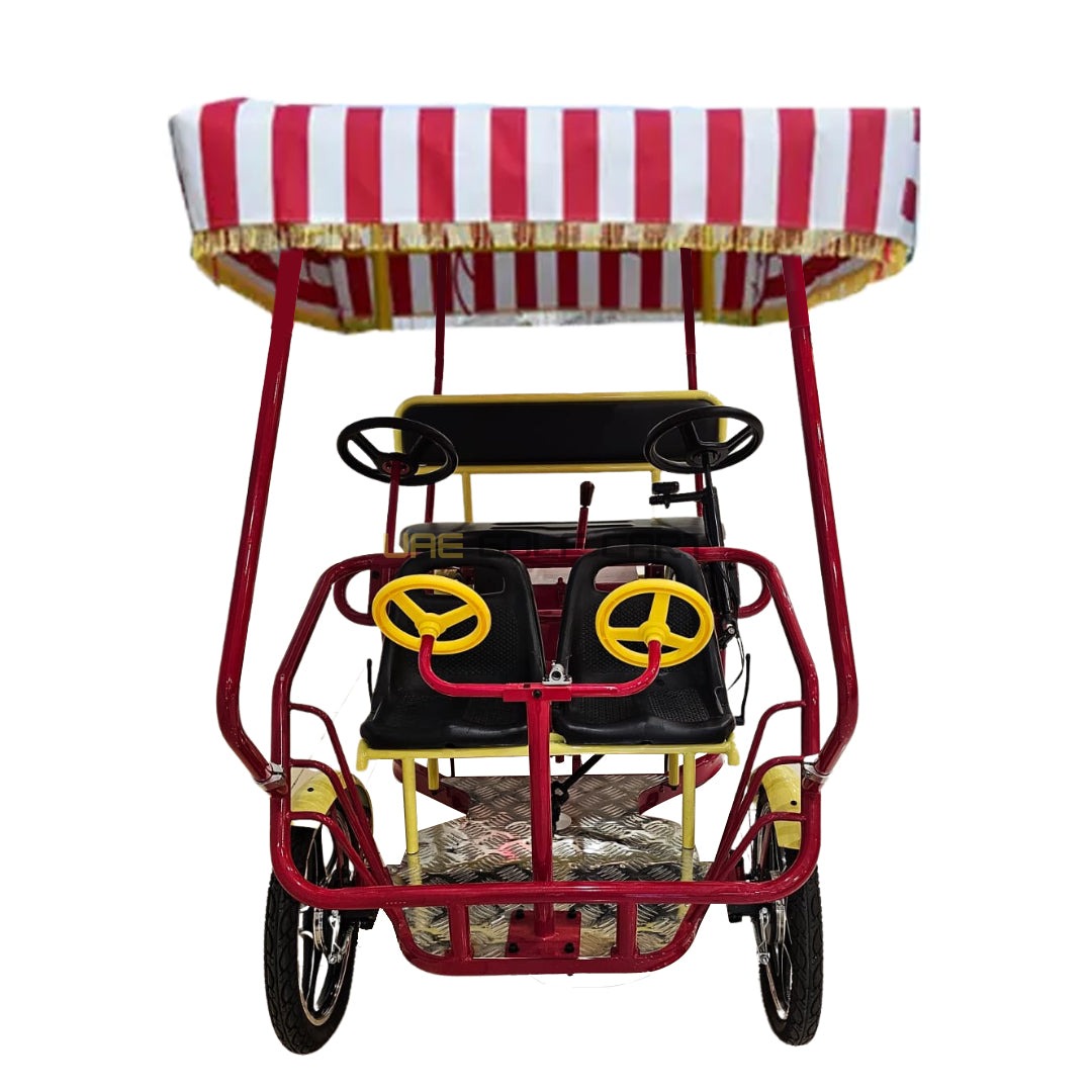 48V 500W Electric Surrey Quadracycle with Canopy for 4 Persons, 300kg Capacity - Electric Bikes - Close Up | UAE Golf Cart