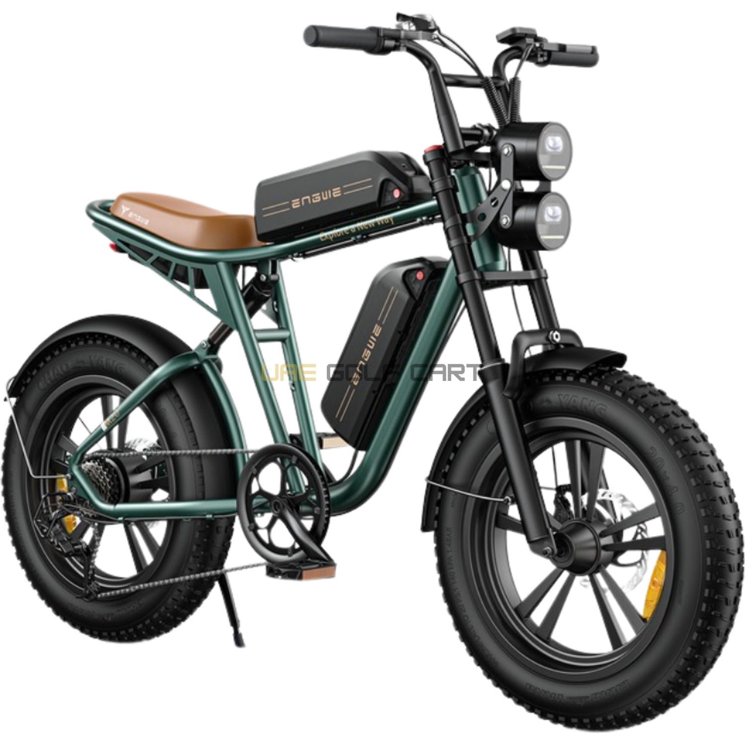Buy 48V Fat Electric Bike with Dual Removable Batteries, 25 km/h, 20×4.0 Fat Tires, 7‑Speed Shimano, 160mm Disc Brakes - Electric Bikes at UAE Golf Cart