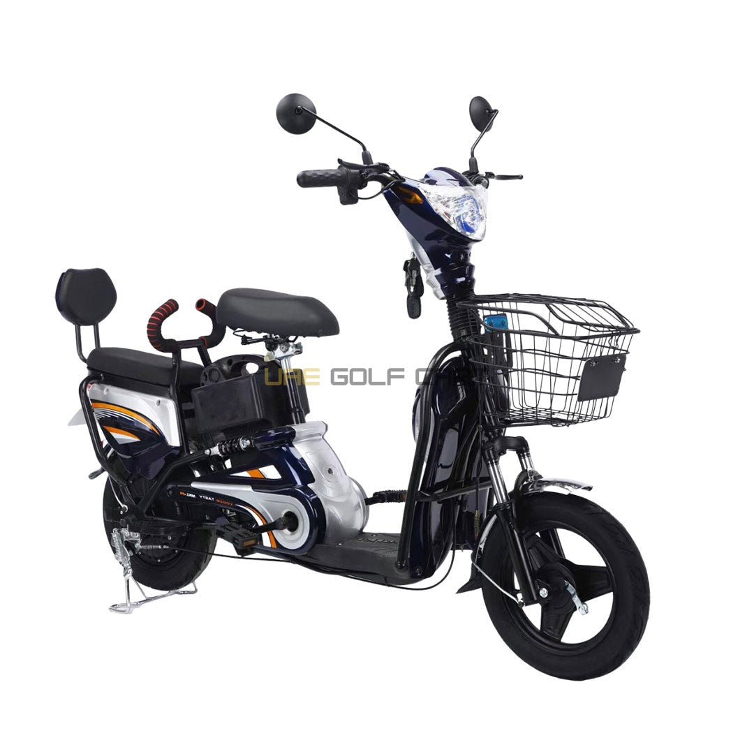 500W Electric Bike with 48V 12Ah Battery, 14 Inch Tires, Grocery Basket, Pedal Assist - Offroad Recreation - Electric Grocery Bike - Photo 4 | UAE Golf Cart
