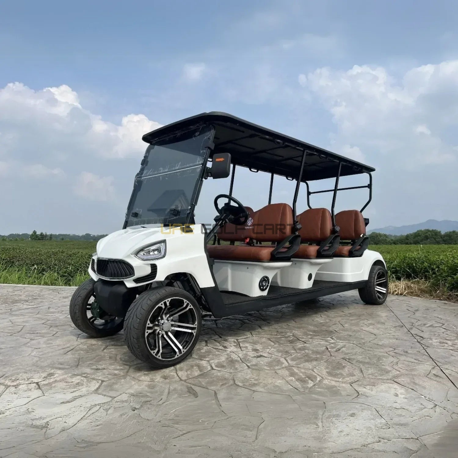 6 Passenger On Road Electric Golf Cart with Lithium Battery and Camera - Normal Golf Carts - 6 Seater | UAE Golf Cart