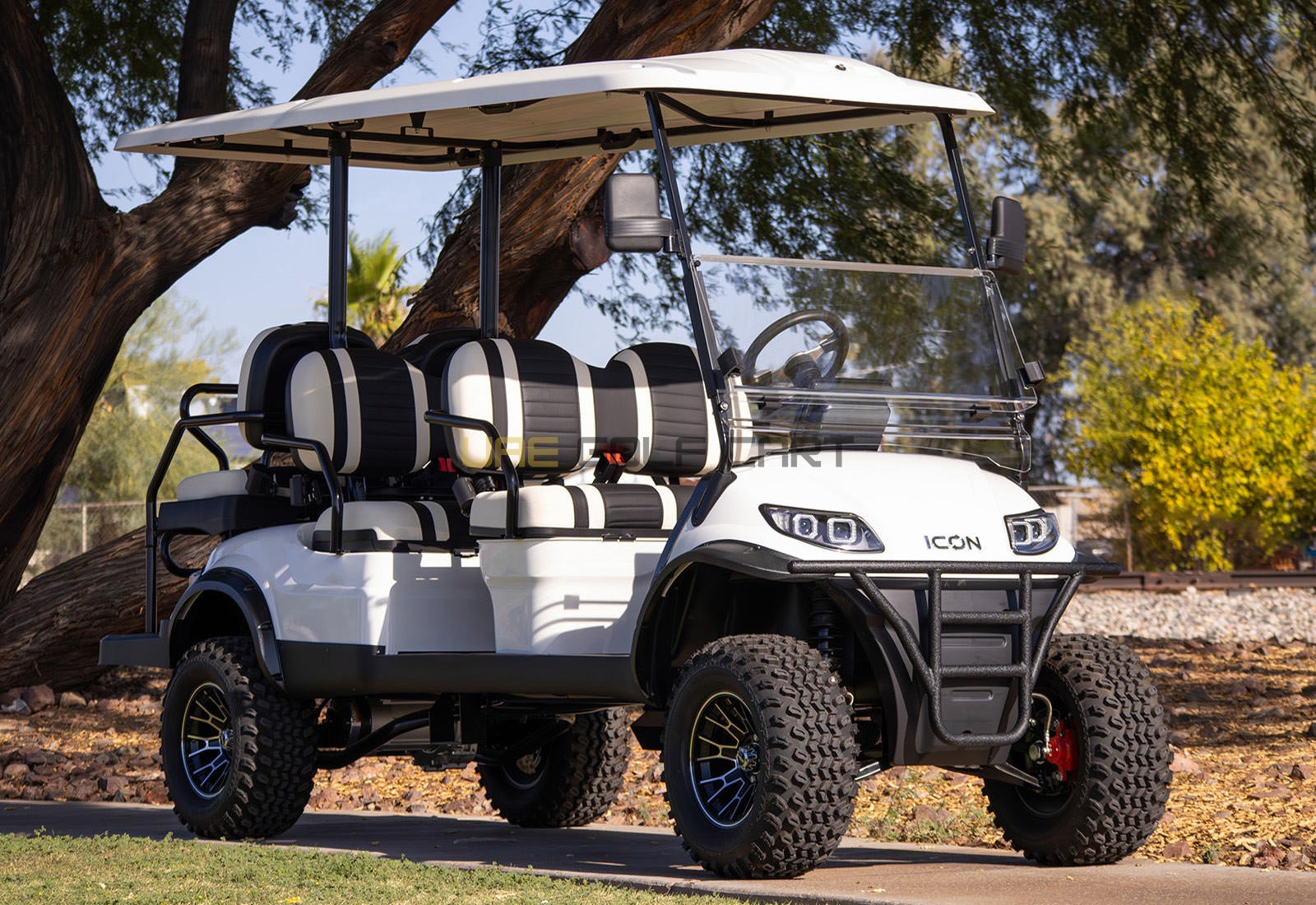 Buy 6 Seater Lifted Off Road Golf Cart with Lithium Battery and Built In Cooler - Normal Golf Carts - 4+2 Seater at UAE Golf Cart