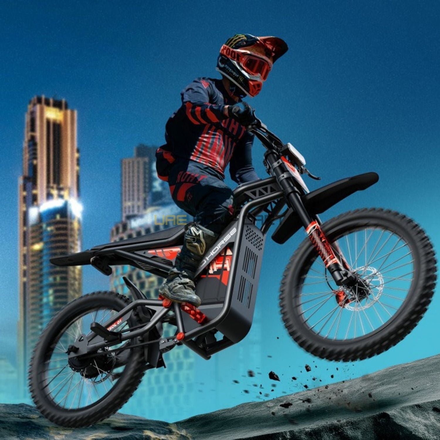 Buy 60V 35Ah Electric Off Road Dirt Bike with 3000W Motor, 70 km Range, 70 km/h Top Speed, 19x3 All-Terrain Tires - Electric Dirt Bikes at UAE Golf Cart