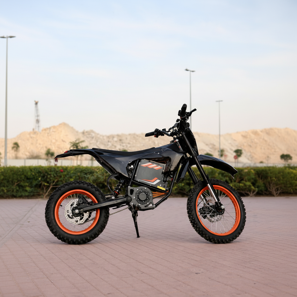 UAE Golf Cart 60V 3600W Electric Dirt Bike with 70 km/h Top Speed, 23.4Ah Battery, Steel Frame, 140mm Front Suspension - View 3