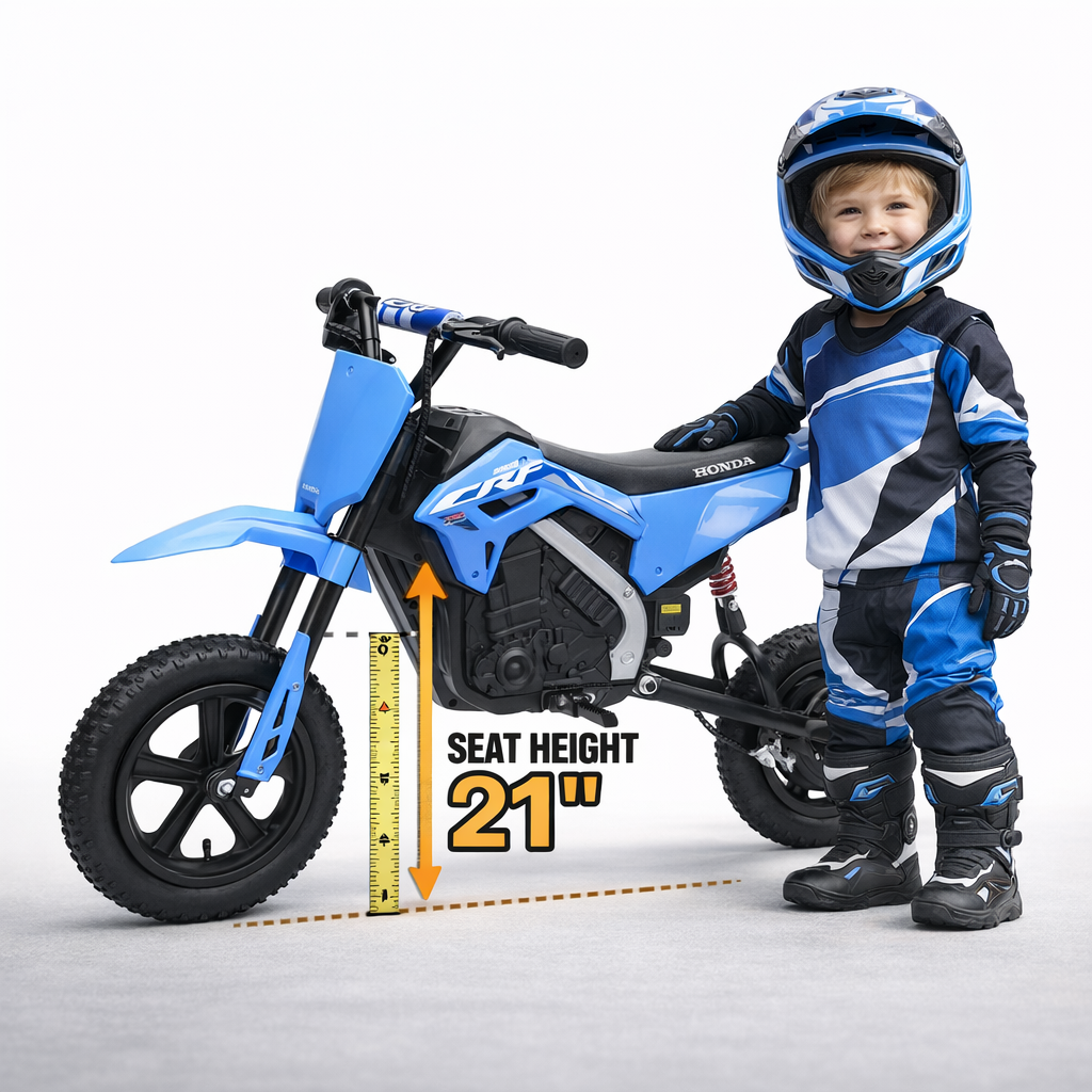 UAE Golf Cart Kids Electric Dirt Bike 24V 250W Off-Road with Drum Brake, Leather Seat, Spring Suspension, 12" Tires, Max Load 50kg - View 2