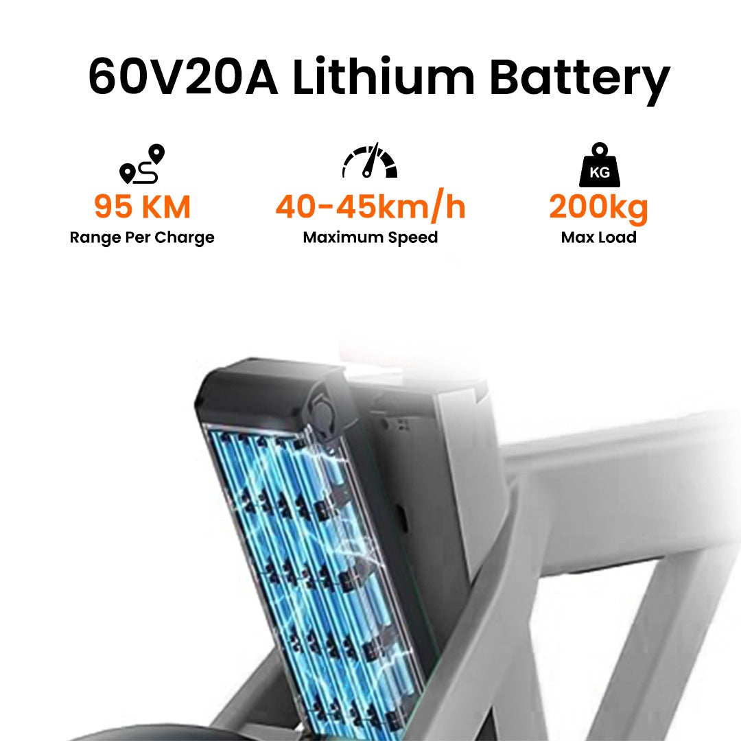 UAE Golf Cart 60V 500W Electric Scooter with Off‑Road Tires, Removable Battery, 45 km/h Speed, 200 kg Load Capacity - View 15
