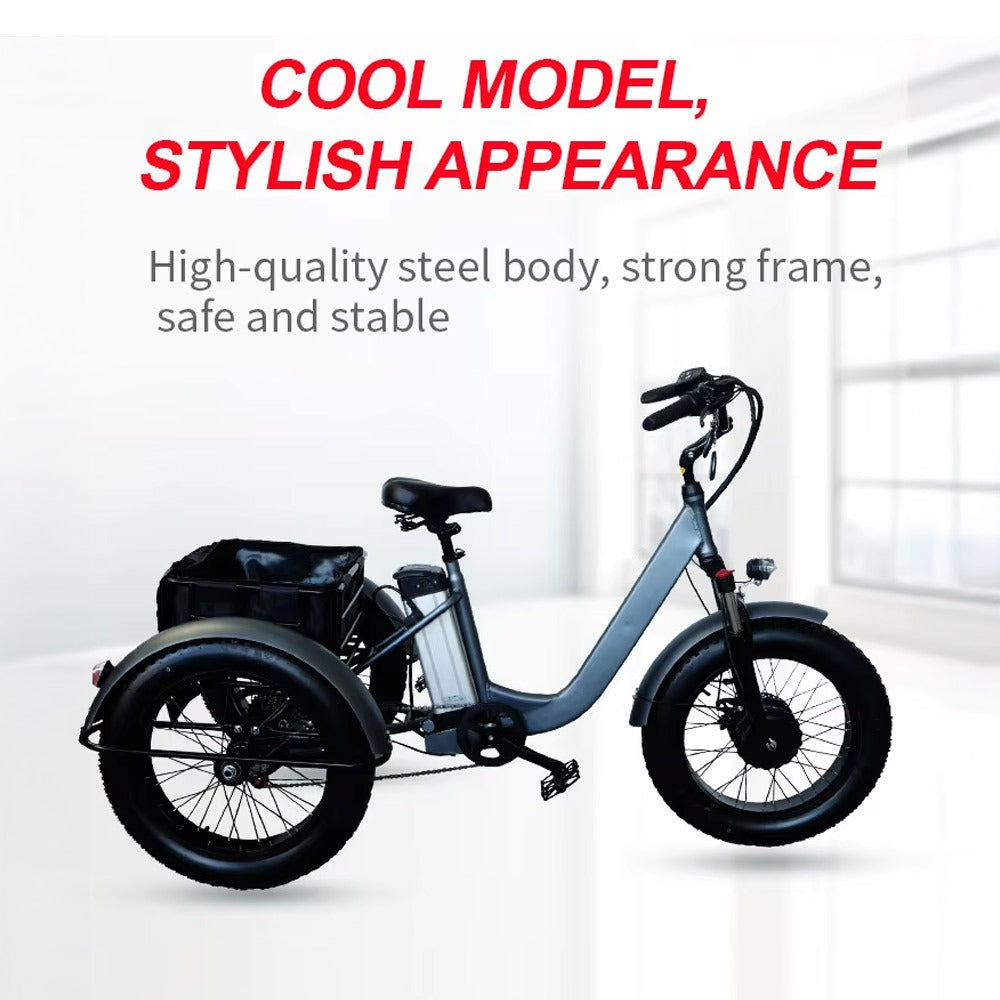 UAE Golf Cart Electric Trike Bike with Removable 48V 15Ah Battery, 750W Motor, 250kg Load, 35-45km/h Speed - View 7