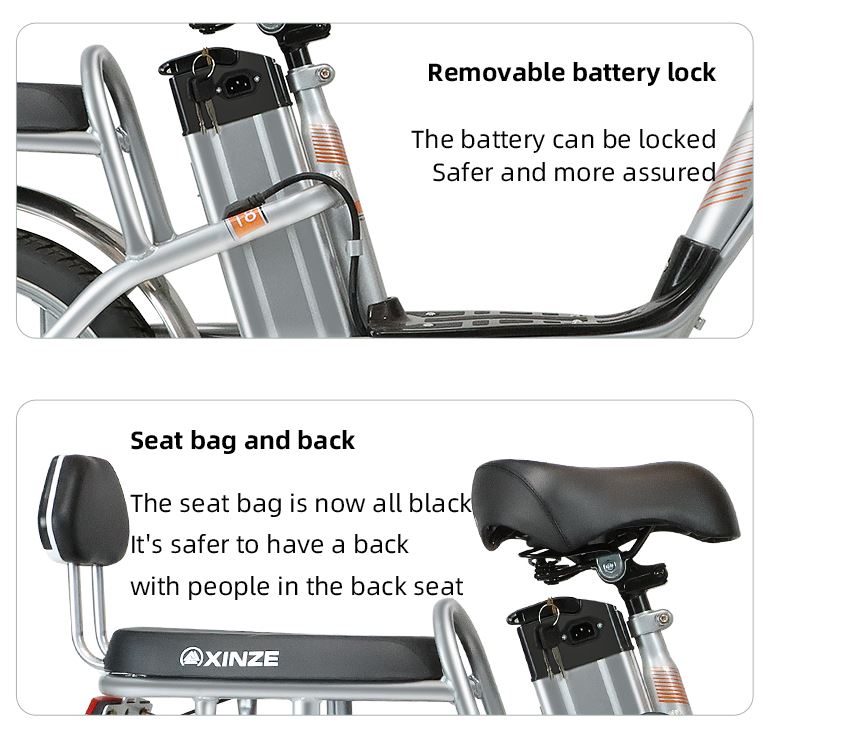 UAE Golf Cart 48V 350W Foldable Aluminum Alloy Electric Bike with Pedal Assist 20" Wheels - View 3