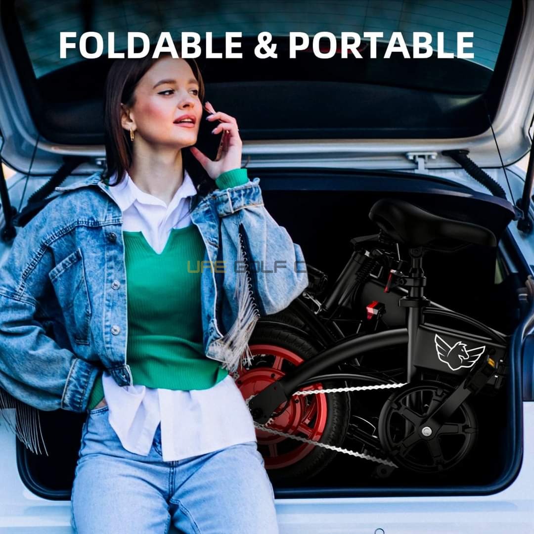 Carbon Alloy Foldable Ebike 36V 350W 45 lbs - 35 MPH, 30 Mile Range, 330 kg Load, IP54 Waterproof - Electric Bikes - Photo 17 | UAE Golf Cart