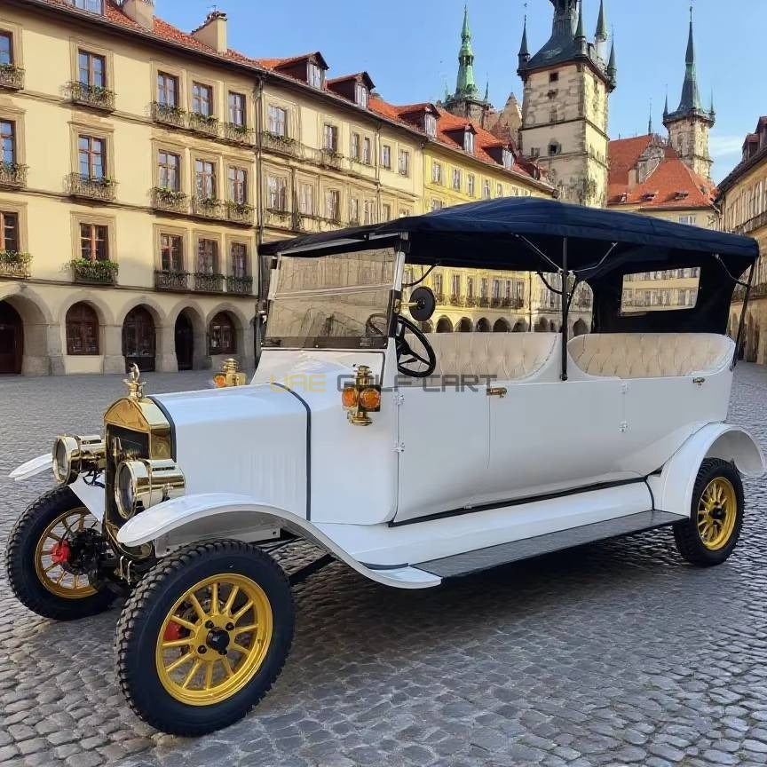 Classic 4 Seater Electric Golf Cart with 120 km Range and Steel Body - Classic Golf Carts - 4 Seater | UAE Golf Cart