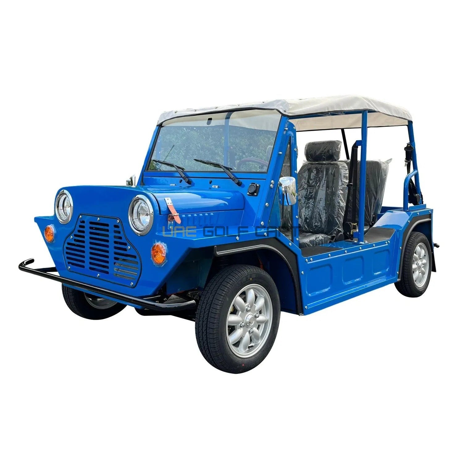 Classic 4 Seater Electric Golf Cart with 96V Lithium Battery and Aluminum Body - Classic Golf Carts - 4 Seater - Close Up | UAE Golf Cart