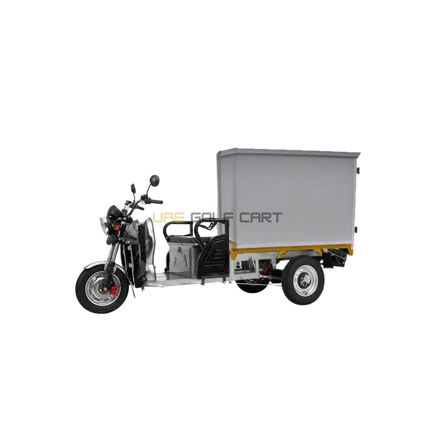 Buy Electric Cargo Box Tricycle UAE Golf Cart 1.6M 1200W 60V 600kg Customised Enclosed Loader UAE - Cargo Bikes at UAE Golf Cart