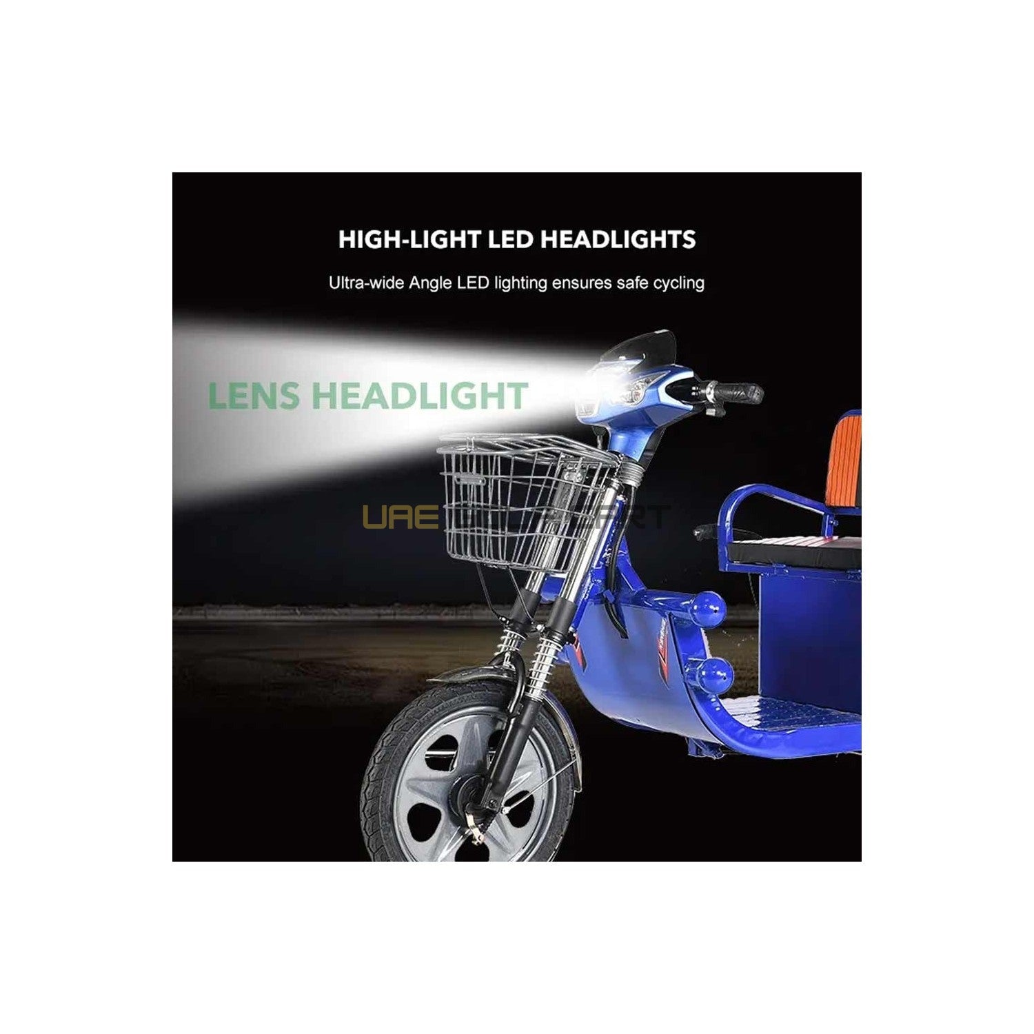 Electric Cargo Tricycle UAE Golf Cart 1.2M 48V 800W 300kg Disc Brakes LED Display 3 Seats UAE - Cargo Bikes - Photo 8 | UAE Golf Cart