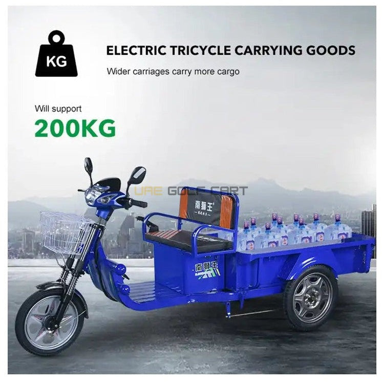Electric Cargo Tricycle UAE Golf Cart 1.2M 48V 800W 300kg Disc Brakes LED Display 3 Seats UAE - Cargo Bikes - Photo 10 | UAE Golf Cart