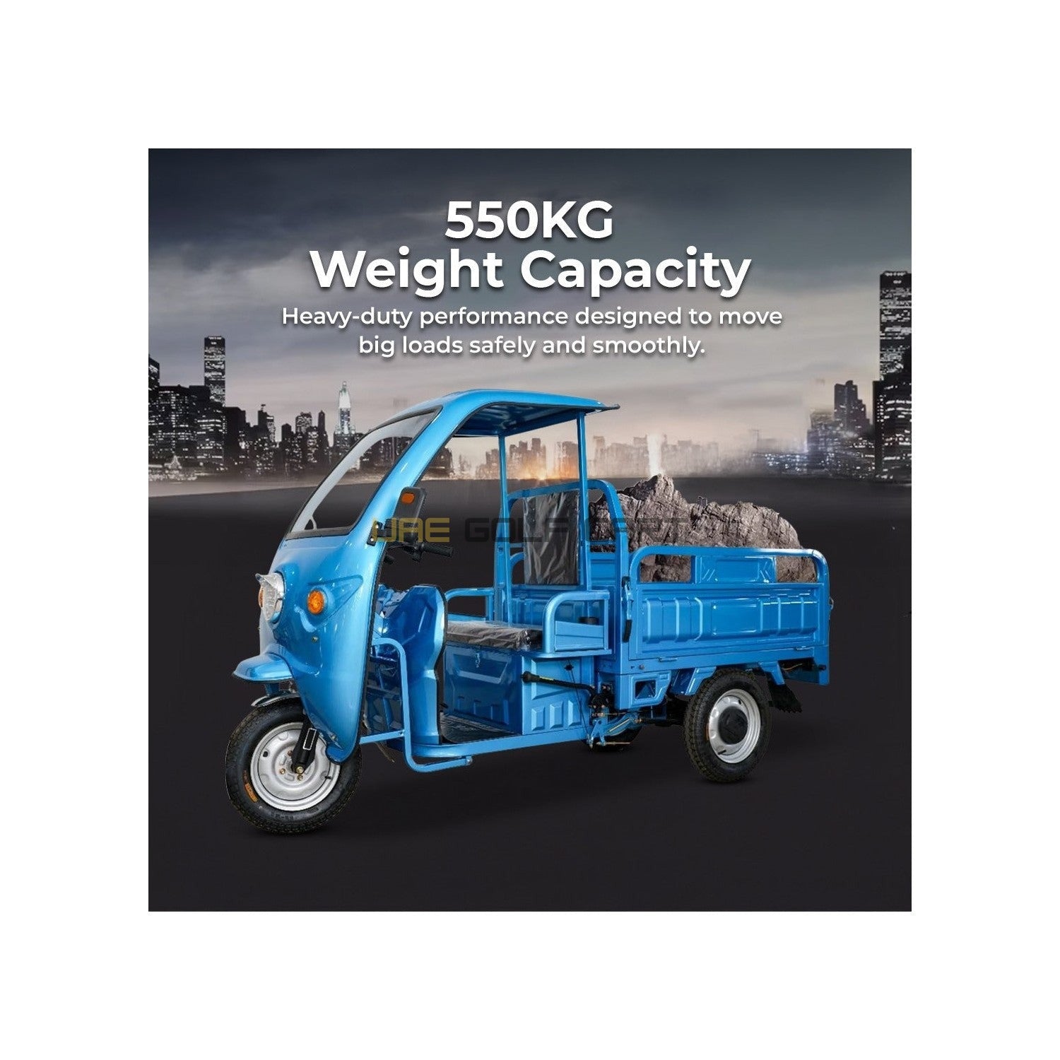 Electric Cargo Tricycle UAE Golf Cart 1.6M Closed Cabin 1500W 60V 550kg Off Road Tyres UAE - Cargo Bikes - Photo 8 | UAE Golf Cart