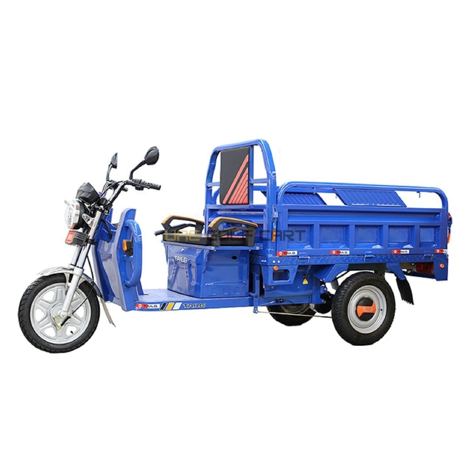 Electric Cargo Tuk Tuk UAE Golf Cart 1.6M 1200W 60V 600kg Dump Trolley Open Body 3 Wheel UAE - Cargo Bikes - Close Up | UAE Golf Cart