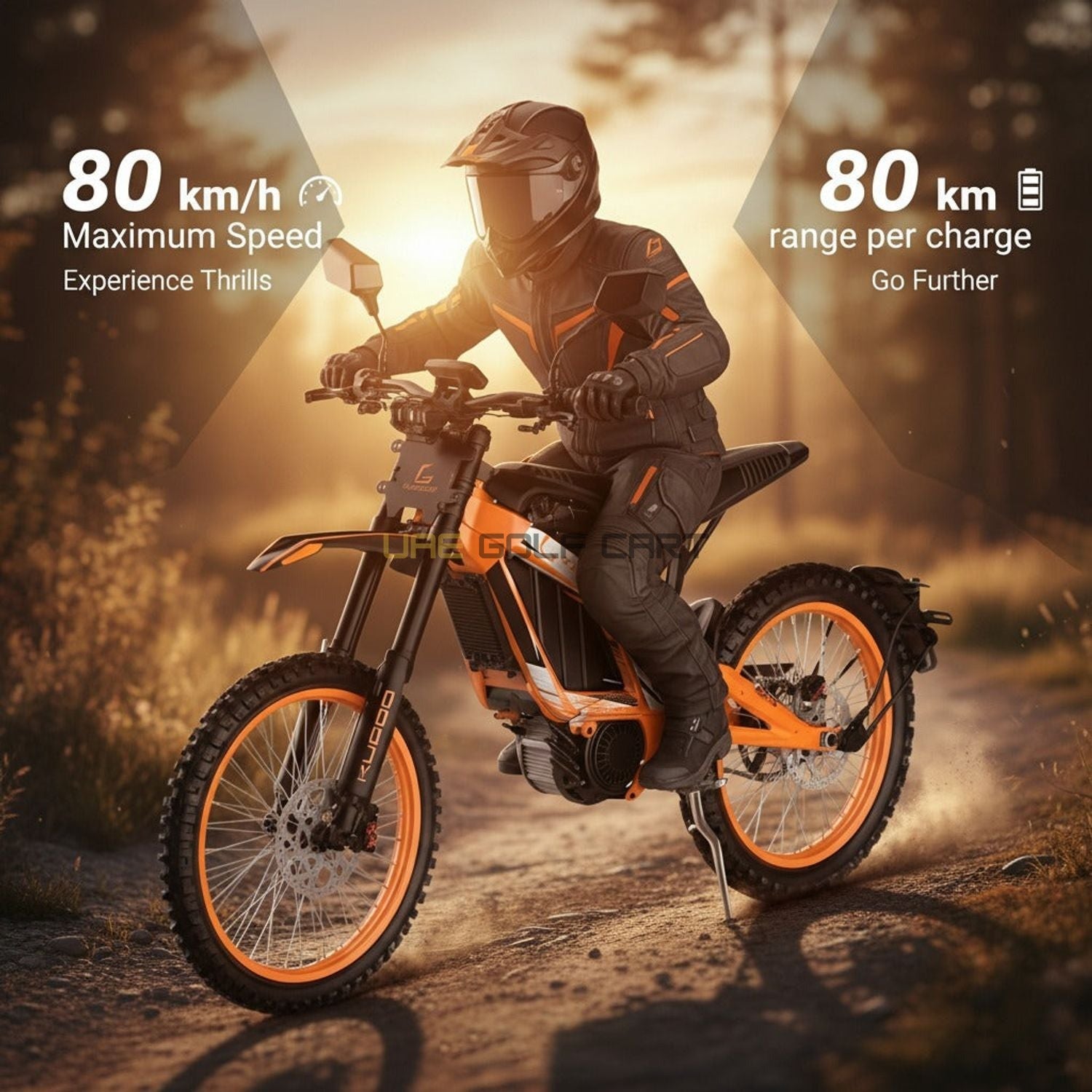 Buy Electric Dirt Bike 3700W Motor 80km Range 80km/h Top Speed Off-Road - Electric Dirt Bikes at UAE Golf Cart
