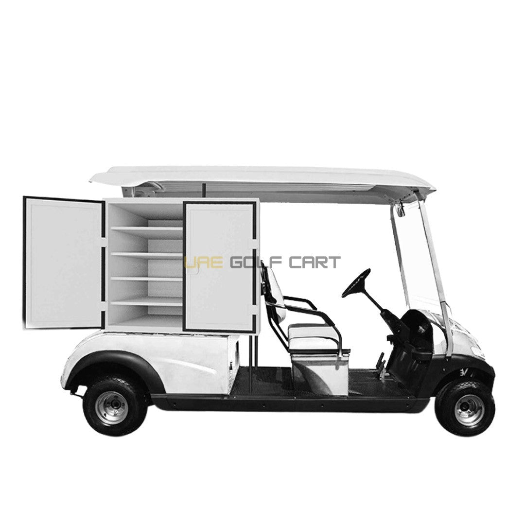 Electric Food Vending Golf Cart with Refrigerated Storage and Display Cases - Utility Golf Carts - 2 Seater | UAE Golf Cart