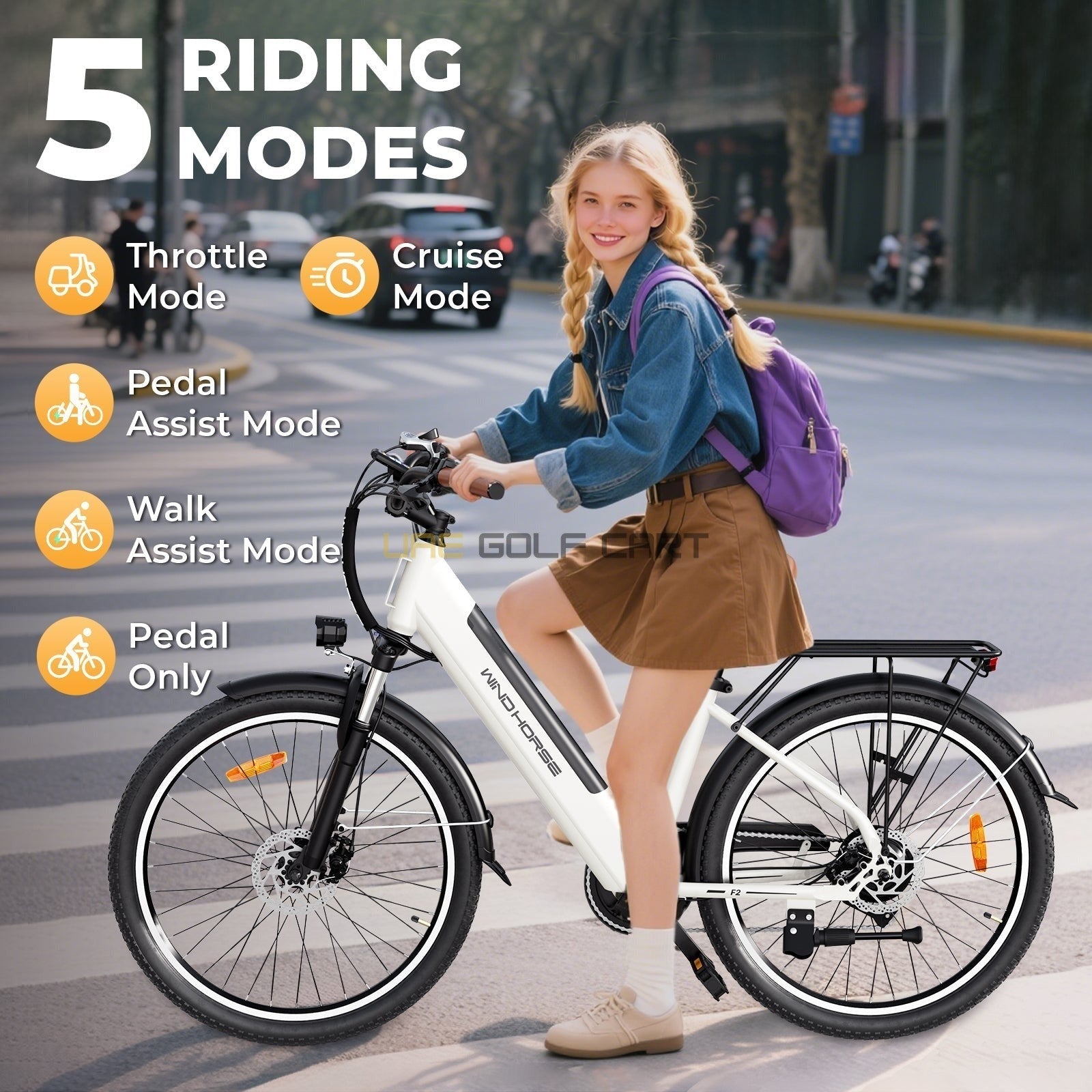 Electric Mountain Bike with 26-inch Wheels, 36V 13Ah Battery, 350W Motor - Electric Bikes - Photo 11 | UAE Golf Cart