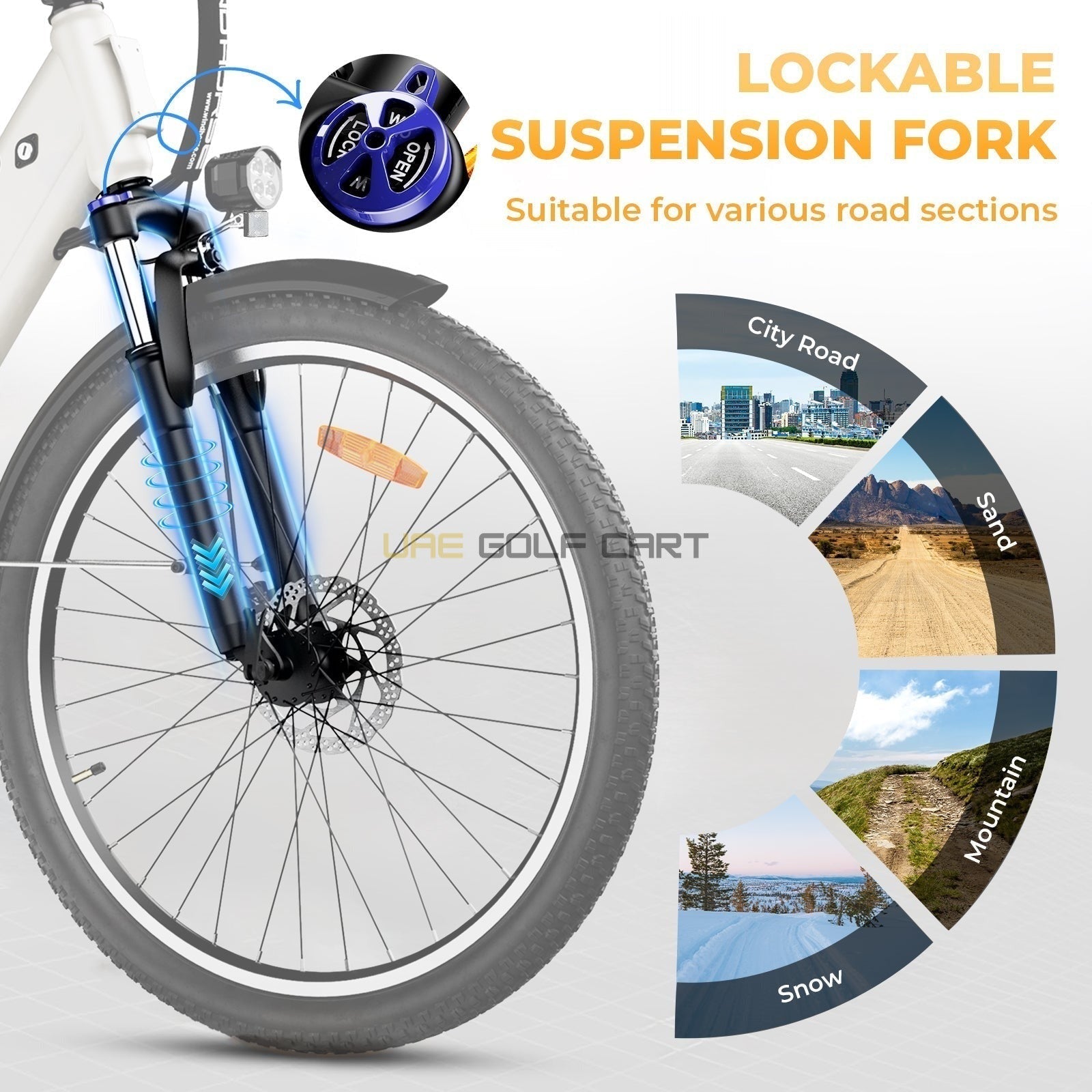 Electric Mountain Bike with 26-inch Wheels, 36V 13Ah Battery, 350W Motor - Electric Bikes - Photo 13 | UAE Golf Cart