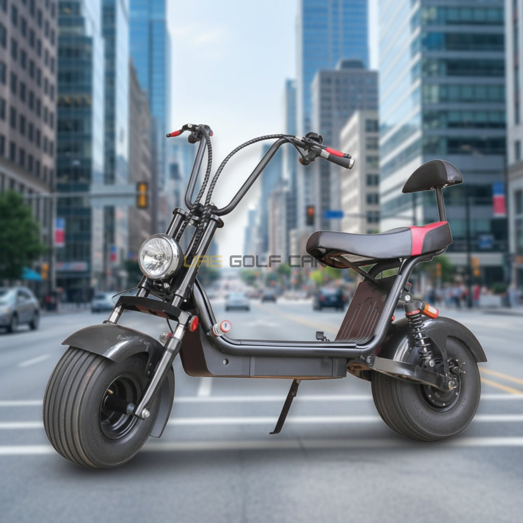 Electric Scooter Medium Fat Tire with Removable 48V 12Ah Battery 1000W Motor 30 km/h Speed - Electric Motorbikes & Mopeds - Photo 19 | UAE Golf Cart