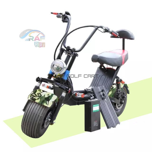 Electric Scooter Medium Fat Tire with Removable 48V 12Ah Battery 1000W Motor 30 km/h Speed - Electric Motorbikes & Mopeds - Photo 25 | UAE Golf Cart