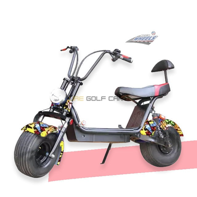 Electric Scooter Medium Fat Tire with Removable 48V 12Ah Battery 1000W Motor 30 km/h Speed - Electric Motorbikes & Mopeds - Photo 4 | UAE Golf Cart
