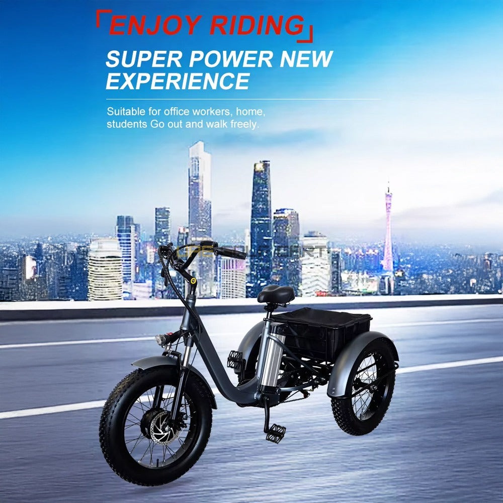 Electric Trike Bike with Removable 48V 15Ah Battery, 750W Motor, 250kg Load, 35-45km/h Speed - Electric Grocery Bike - Photo 5 | UAE Golf Cart