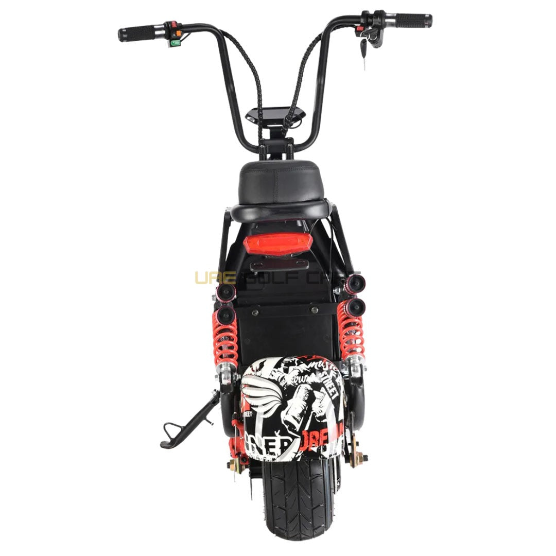 Fat Tire 48V 12Ah Electric Scooter with 1000W Motor and Dual Battery - Electric Motorbikes & Mopeds - Close Up | UAE Golf Cart