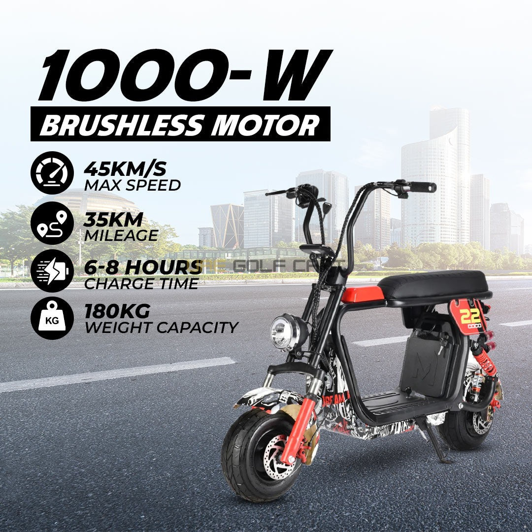 Fat Tire 48V 12Ah Electric Scooter with 1000W Motor and Dual Battery - Electric Motorbikes & Mopeds - Photo 6 | UAE Golf Cart
