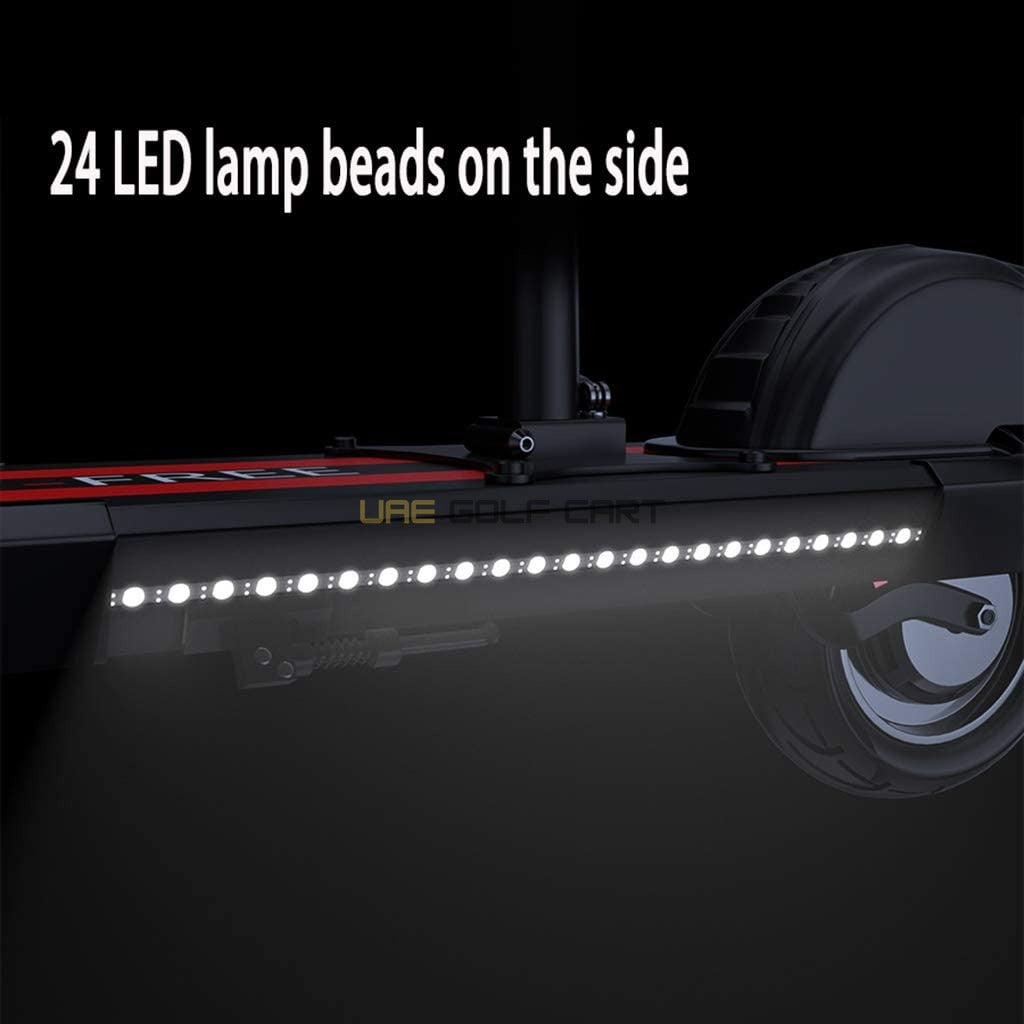 Foldable 48V 1200W LED Electric Scooter with Seat, 10Ah Battery, 65 km/h Max Speed, Double Disc Brakes - Foldable Electric Scooters - Photo 28 | UAE Golf Cart