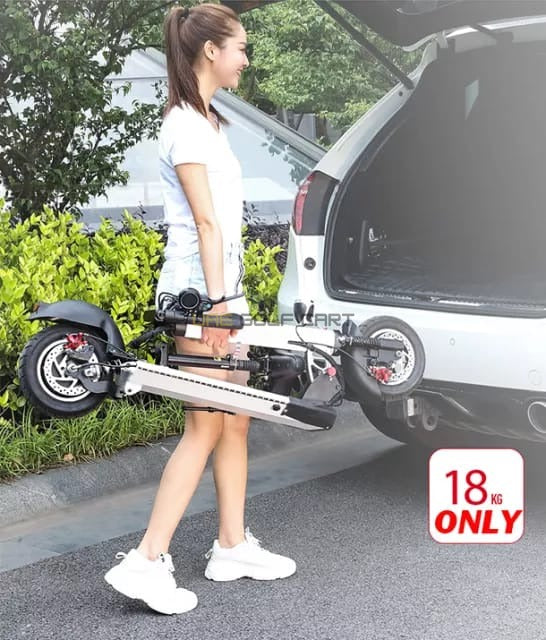 Foldable 48V 1200W LED Electric Scooter with Seat, 10Ah Battery, 65 km/h Max Speed, Double Disc Brakes - Foldable Electric Scooters - Photo 29 | UAE Golf Cart