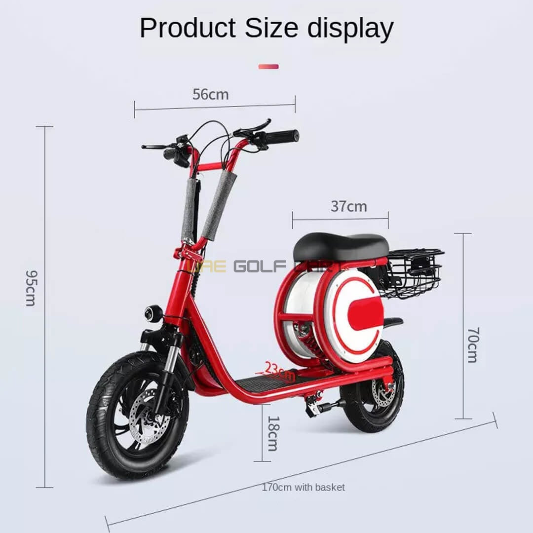 Foldable Electric Bike 350W Brushless Motor 25 km/h Top Speed 15 Mile Range 100 kg Load Capacity 34.5 lbs Weight - Electric Grocery Bike - Photo 12 | UAE Golf Cart