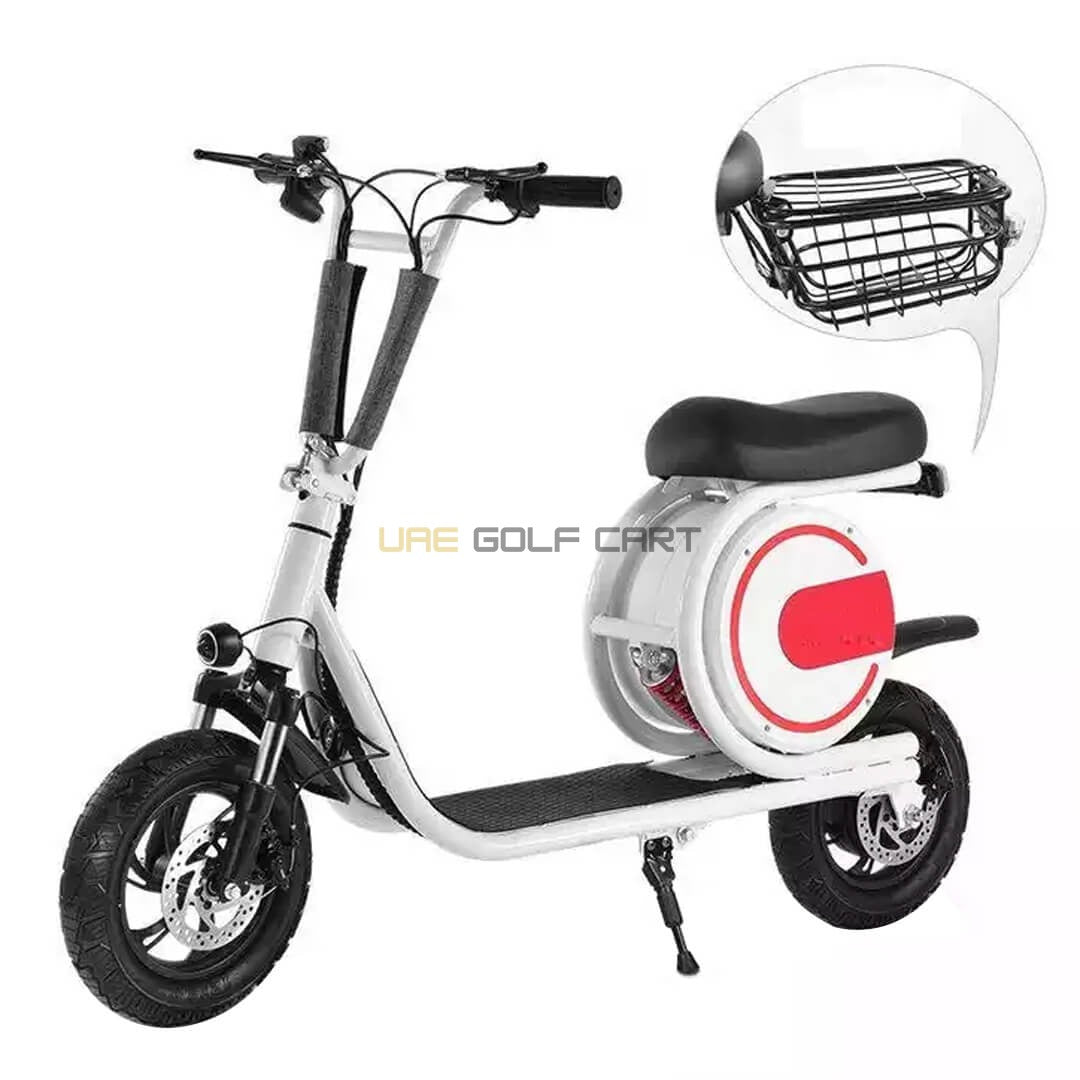 Buy Foldable Electric Bike 350W Brushless Motor 25 km/h Top Speed 15 Mile Range 100 kg Load Capacity 34.5 lbs Weight - Electric Grocery Bike at UAE Golf Cart