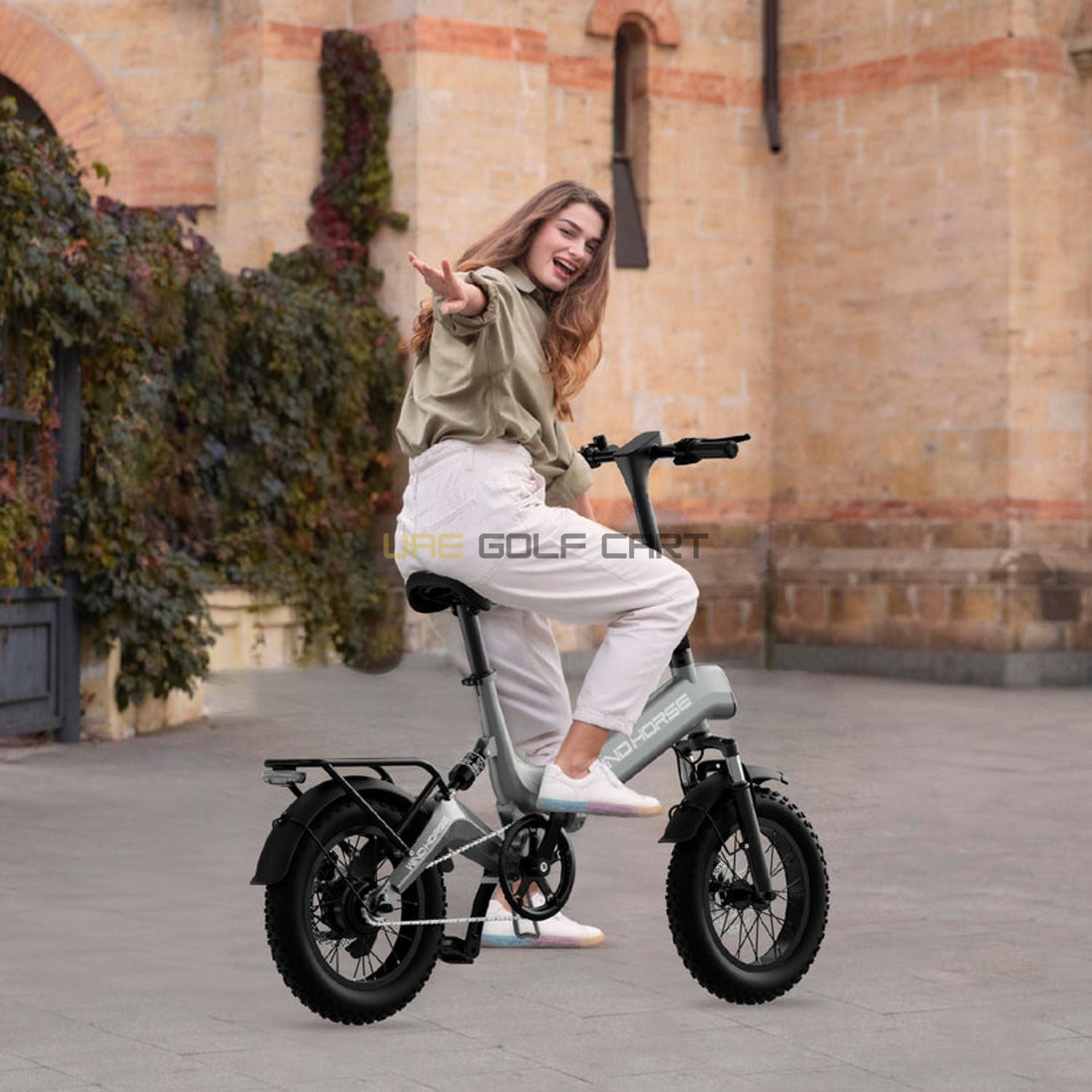 Buy Foldable Electric Bike W1 350W Motor 36V 10Ah Battery 20 MPH Top Speed 16" Fat Tires Aluminum Frame 52.9 lbs - Electric Bikes at UAE Golf Cart