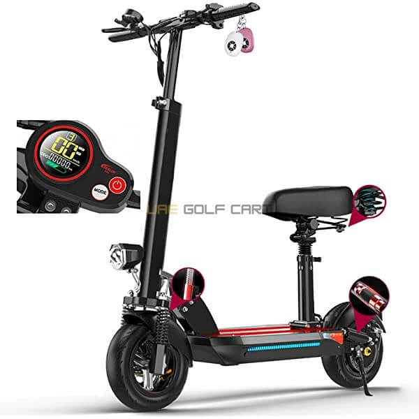 Foldable Electric Scooter 800W 36V 5 Model with LED Display and Double Disc Brakes - Foldable Electric Scooters - Close Up | UAE Golf Cart