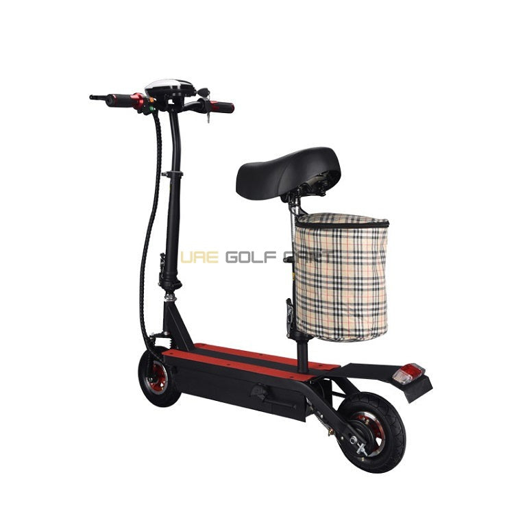 Foldable Electric Scooter with Seat, 250W Motor, 24V 10Ah Battery, 20 km/h Max Speed, 8 inch Wheels, 70 kg Load Capacity - Foldable Electric Scooters - Close Up | UAE Golf Cart