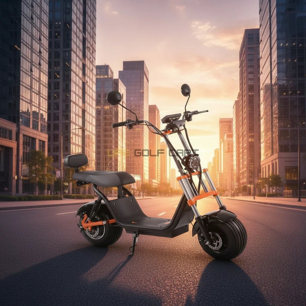 Harley Fat Tyre Electric Scooter C2 1200W Hydraulic Brake 48V 15.6Ah 50 km/h - Electric Motorbikes & Mopeds - Close Up | UAE Golf Cart