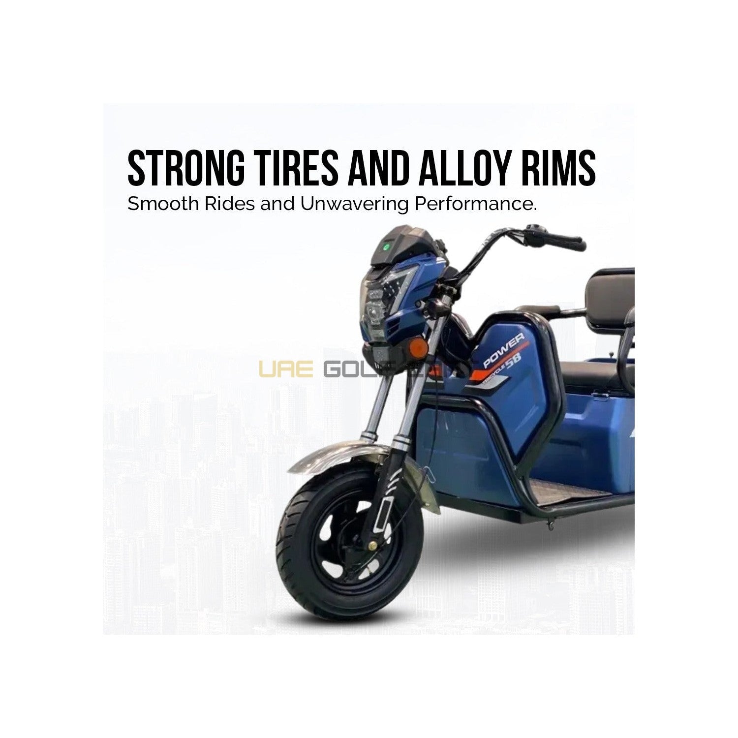 Hybrid Electric Tricycle UAE Golf Cart 48V 800W 400kg 4 Seats Cargo Passenger Open Body EEC GCC UAE - Cargo Bikes - Photo 15 | UAE Golf Cart
