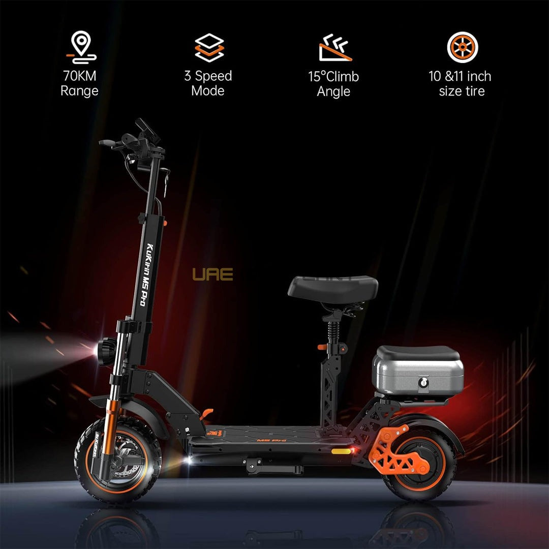 M5 Pro 1000W Peak Folding Electric Scooter for Adults – 20Ah Battery, 52 km/h Top Speed, 70 km Range - Foldable Electric Scooters - Photo 14 | UAE Golf Cart