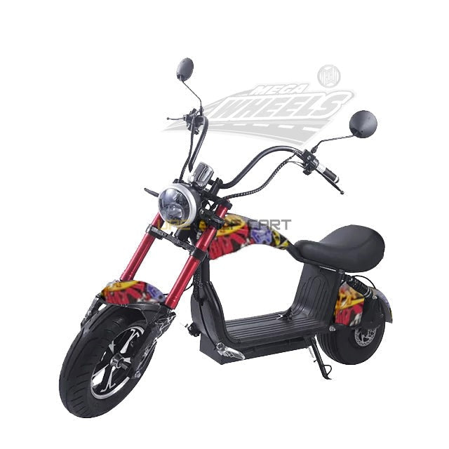 Buy Mini Coco City Chopper 48V 1000W Electric Scooter with Seat, Fat Tires, 30 MPH, 150kg Load, 35km Range - Electric Motorbikes & Mopeds at UAE Golf Cart